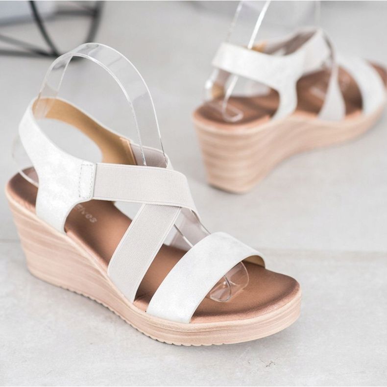 Sea Elves Sandale Casual Slip On bej argint 1