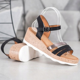 Weide Sandale cu pană neagră negru 1 Weide Sandale cu pană neagră negru 1