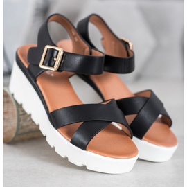 Weide Sandale la modă negru 1