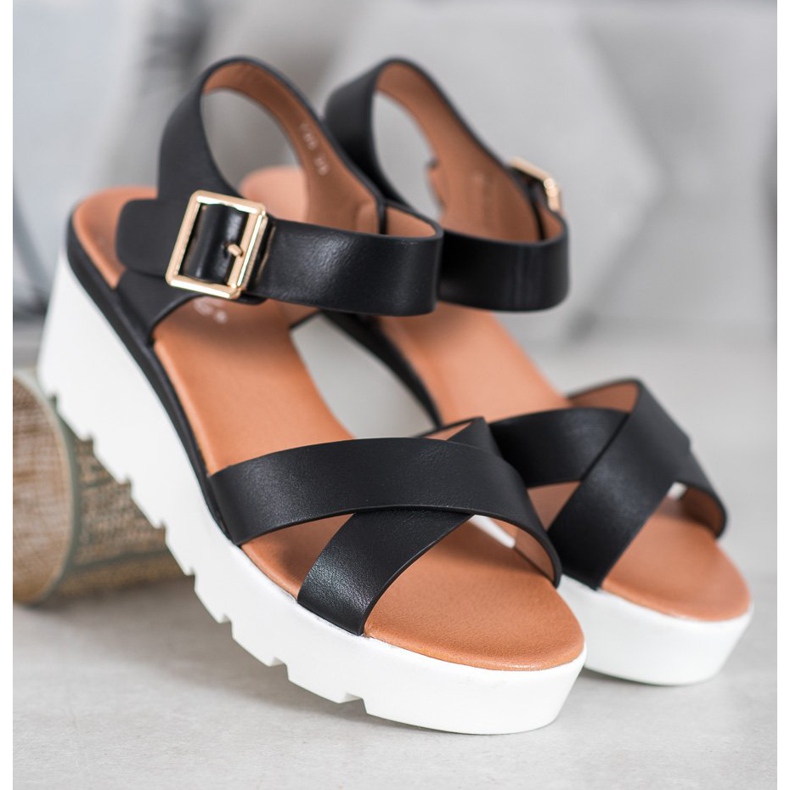 Weide Sandale la modă negru 1