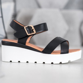 Weide Sandale la modă negru 2