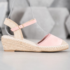 Best Shoes Sandale Espadrile roz deschis 2