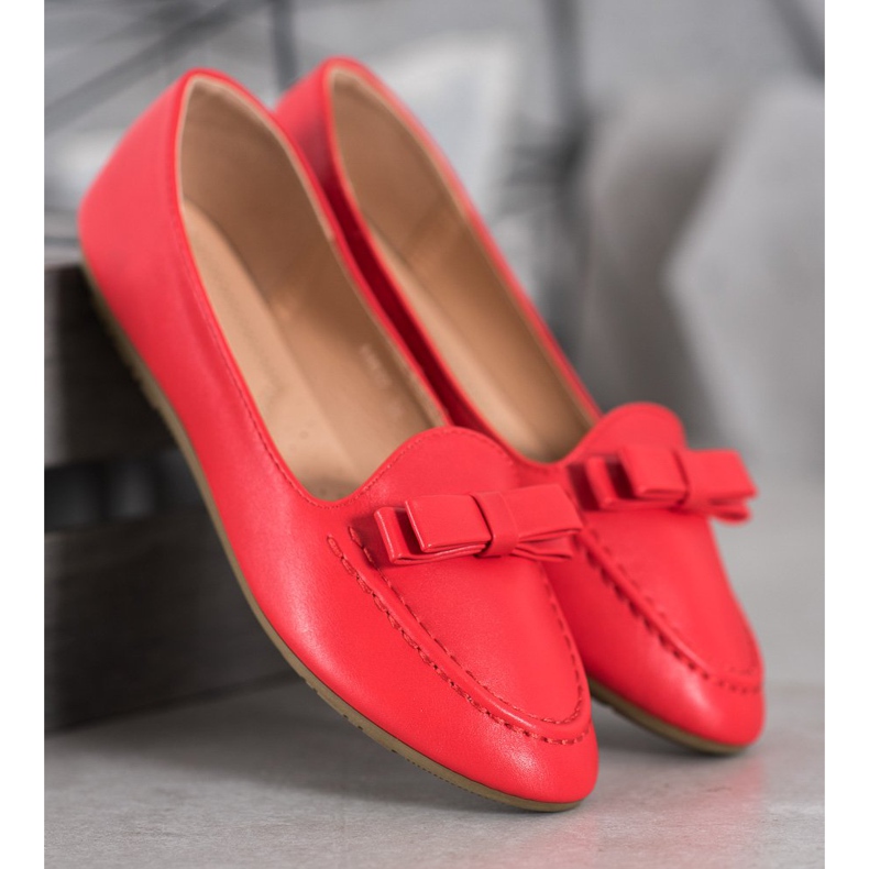 SHELOVET Lorzi roșii cu piele ecologică roșu 1