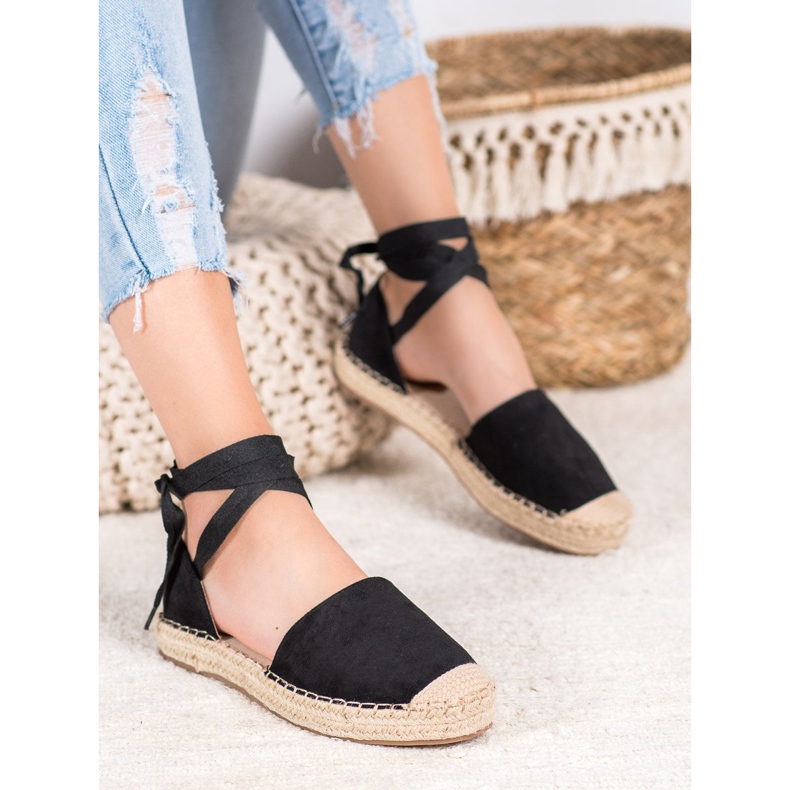 Seastar Espadrile negre legate negru 2