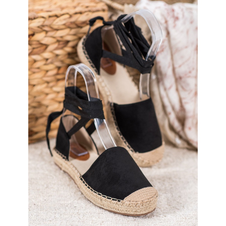 Seastar Espadrile negre legate negru 1