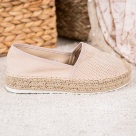 Seastar Espadrile deschise cu piele de căprioară maro 1