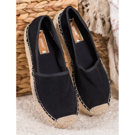 Seastar Espadrile deschise cu piele de căprioară negru 1 Seastar Espadrile deschise cu piele de căprioară negru 1
