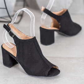 SHELOVET Sandale clasice închise negru 1
