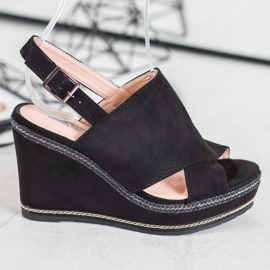 Best Shoes Sandale de modă negre negru 2