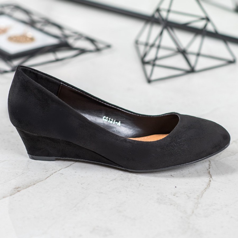 SHELOVET Pompe cu pană neagră negru 2