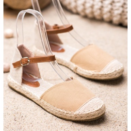 SHELOVET Espadrile textile maro 1 SHELOVET Espadrile textile maro 1