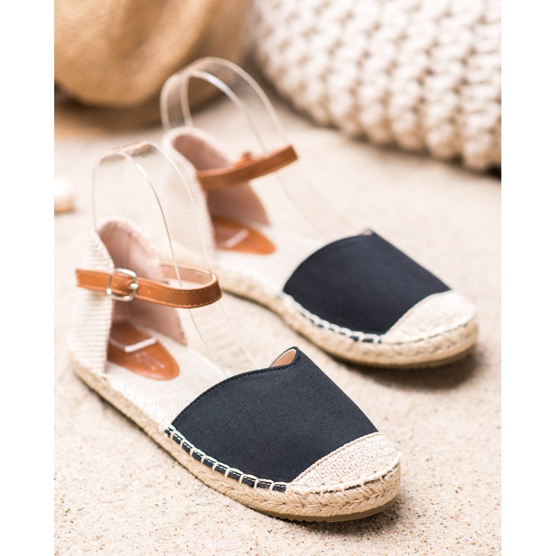 SHELOVET Espadrile textile negru 1