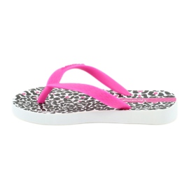 Flip-flops cu imprimeu leopard Ipanema 82777 alb negru roz 1