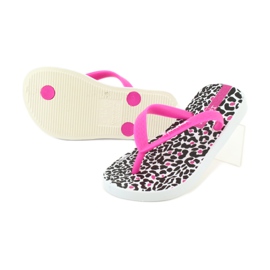Flip-flops cu imprimeu leopard Ipanema 82777 alb negru roz 3