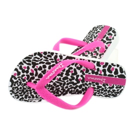 Flip-flops cu imprimeu leopard Ipanema 82777 alb negru roz 4