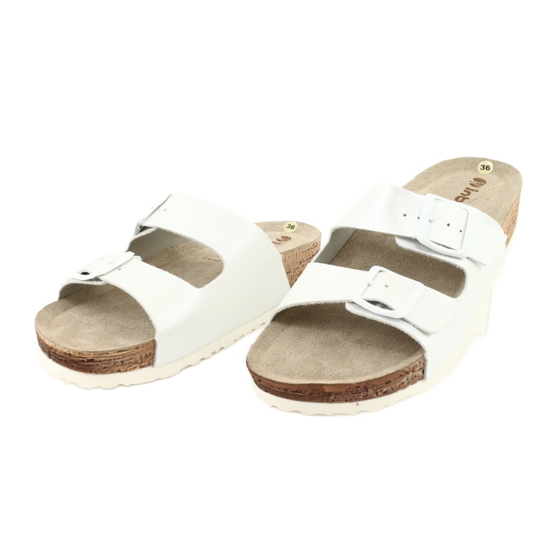 Papuci de damă perle albe Inblu NM019 multicolor 2