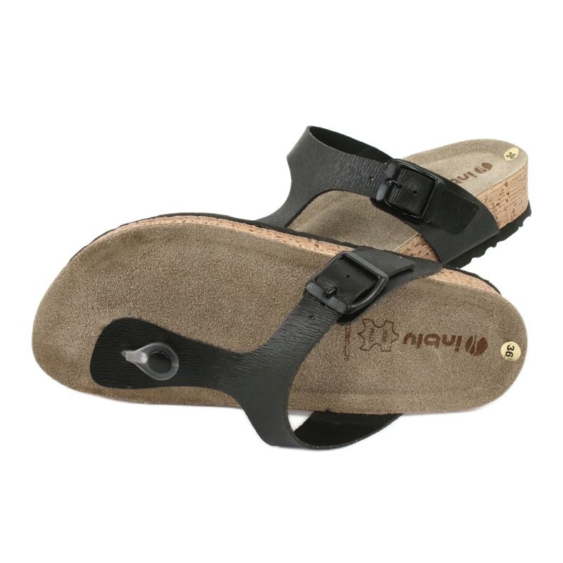 Papuci de casă Inblu NM020 pentru femei profilactic negru 4