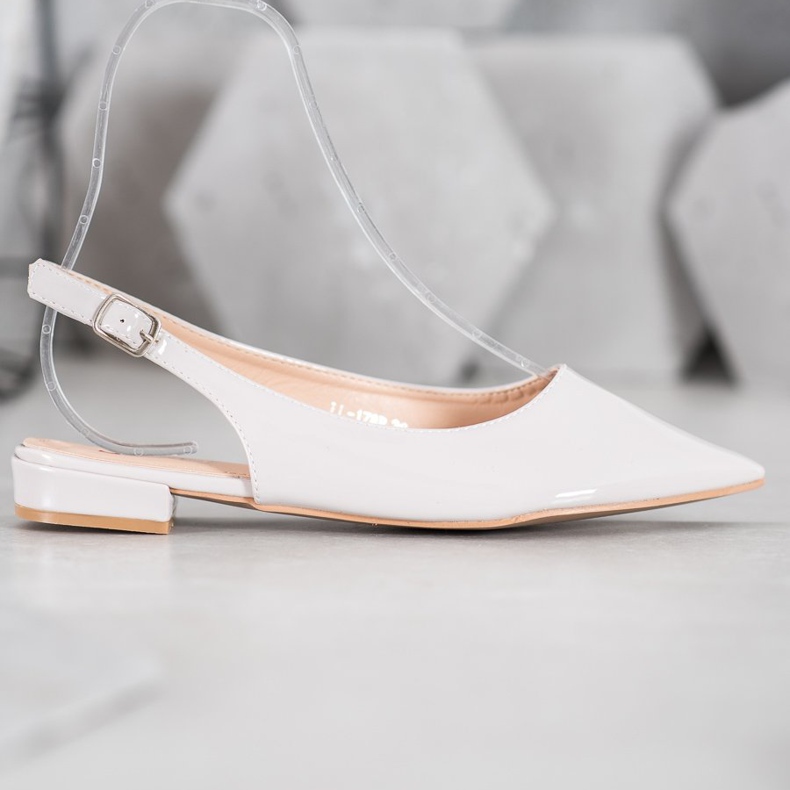 Seastar Pompe din piele vernisată cu toc expus gri 2