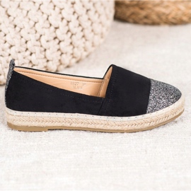 Seastar Espadrile Cu Sclipici negru 1