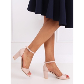 Sandale toc înalt bej 88-395 Nud 2