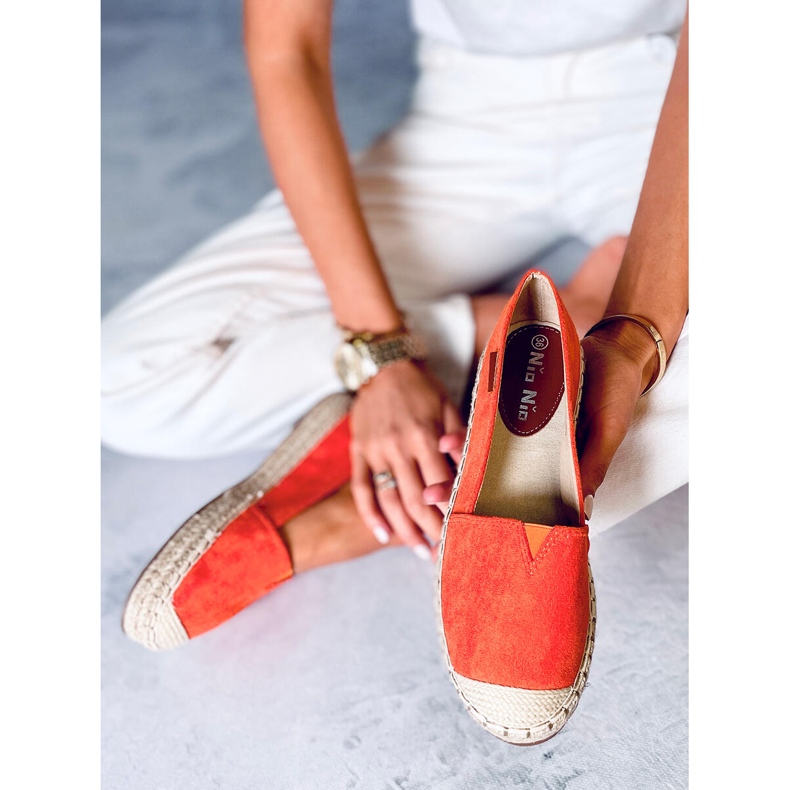 Espadrile clasice portocalii 99-23A Orange portocale 2