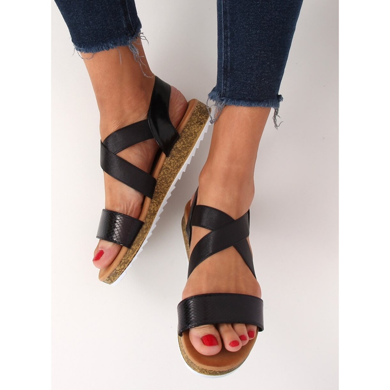 Sandale dama negre AM042 Negre negru 2