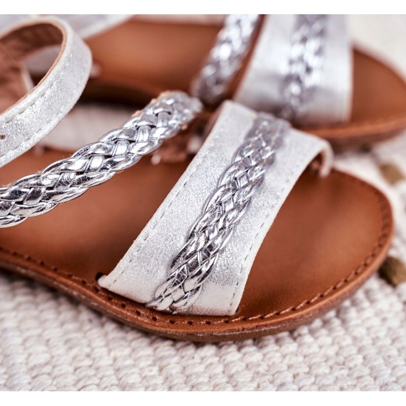 FRROCK Sandale Kremo pentru copii argintii gri 3