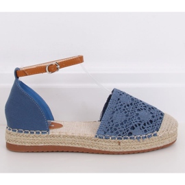 Espadrile tăiate albastru 3035 Albastru 2