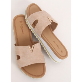 Papuci bej femei G-5035 Bej 2