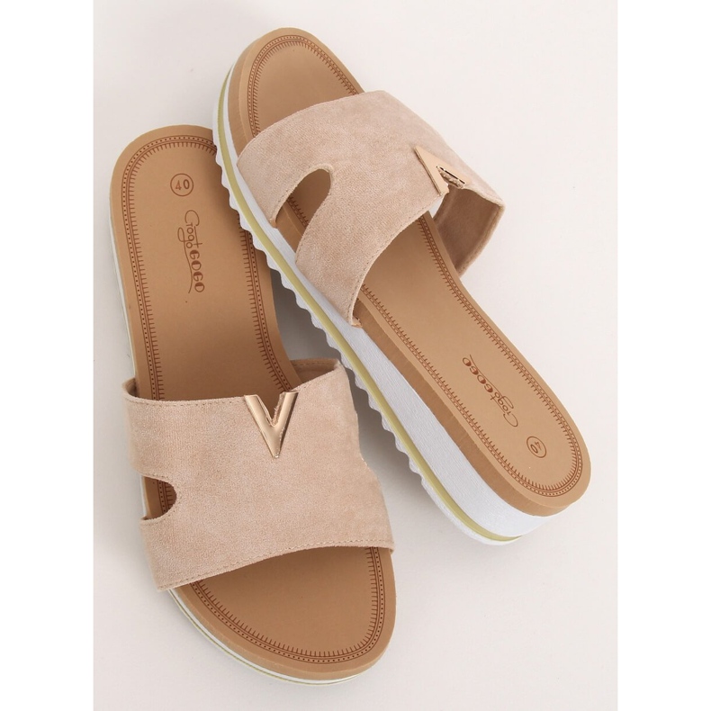 Papuci bej femei G-5035 Bej 2