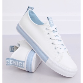 Adidași de damă albi CC-17 Albastru 2