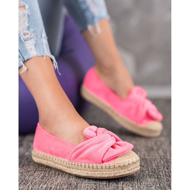 Seastar Espadrile din piele de căprioară pe platformă roz 1 Seastar Espadrile din piele de căprioară pe platformă roz 1