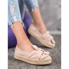 Seastar Espadrile din piele de căprioară pe platformă maro 1