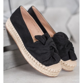 Seastar Espadrile din piele de căprioară pe platformă negru 2