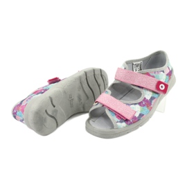 Pantofi pentru copii Befado 969X149 roz gri multicolor 4