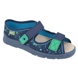 Încălțăminte pentru copii Befado 869Y142 albastru marin multicolor verde 1