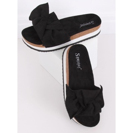 Papuci negri negri pentru femei SS116P Negru 1