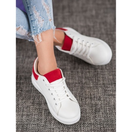 SHELOVET Pantofi sport casual alb roșu 1