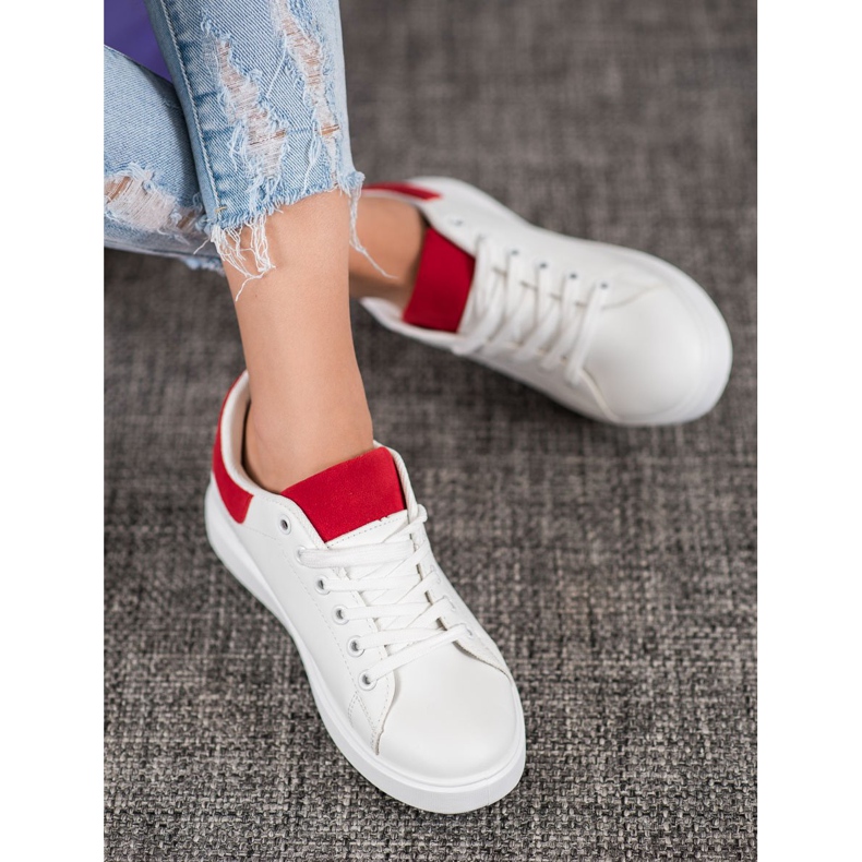 SHELOVET Pantofi sport casual alb roșu 1