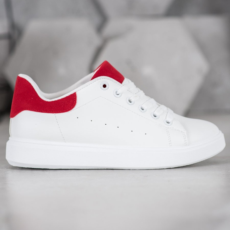SHELOVET Pantofi sport casual alb roșu 2