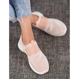 SHELOVET Sliponi clasici ajurati roz 1