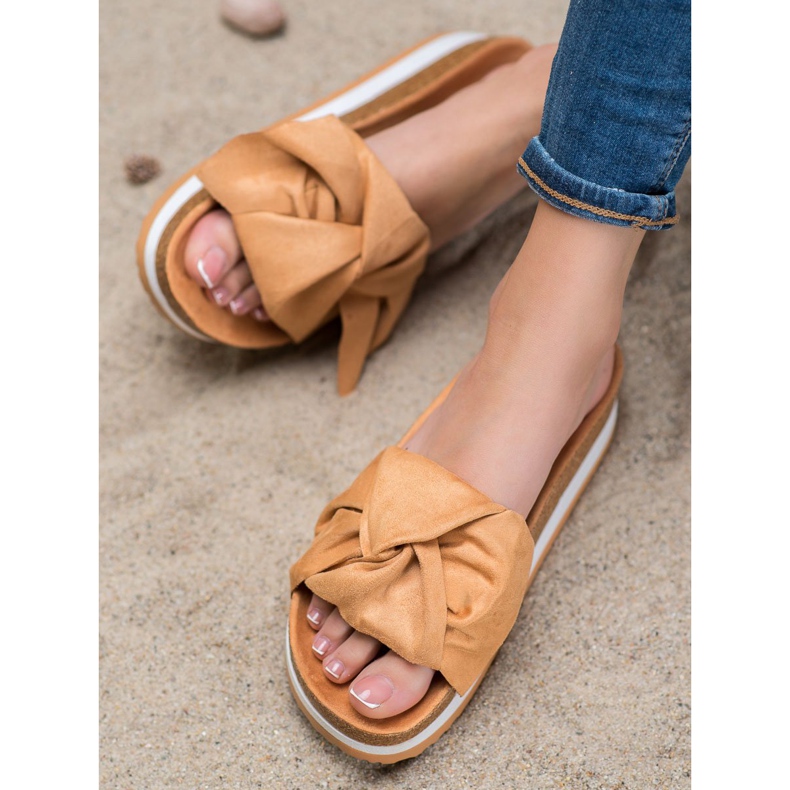 Seastar Papuci casual din piele de căprioară maro 2