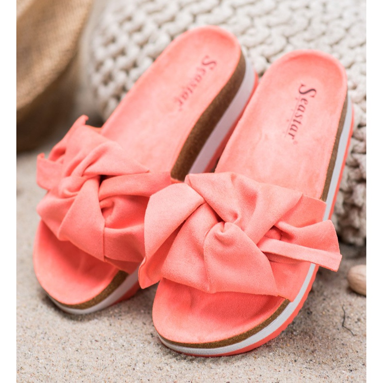 Seastar Papuci casual din piele de căprioară multicolor portocale 1