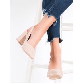 Seastar Pompe din piele de căprioară cu toc deschis maro 2 Seastar Pompe din piele de căprioară cu toc deschis maro 2