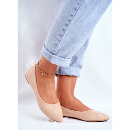 SEA Balerini de damă piele întoarsă Beo Bueno bej 2