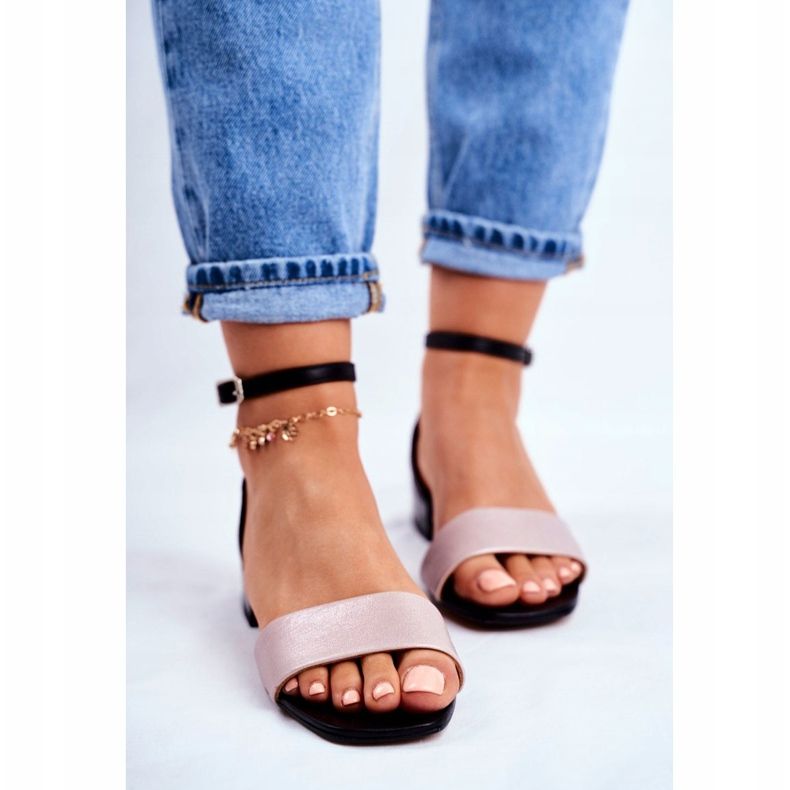 Sandale pentru femei Piele Maciejka Negru 04618-21 roz 2