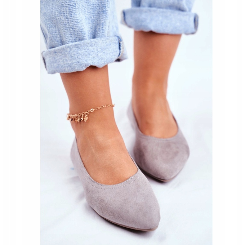 PS1 Balerini pentru femei din piele ecologică gri Bellissima 2 PS1 Balerini pentru femei din piele ecologică gri Bellissima 2