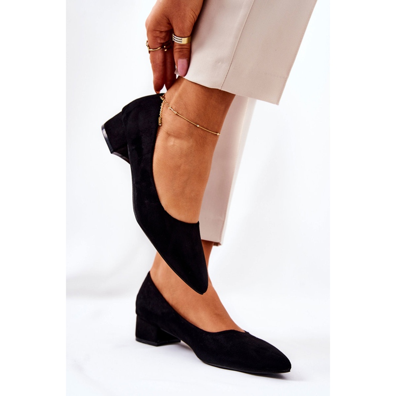 SEA Pompă clasică de damă Suede Negru Rheya 2