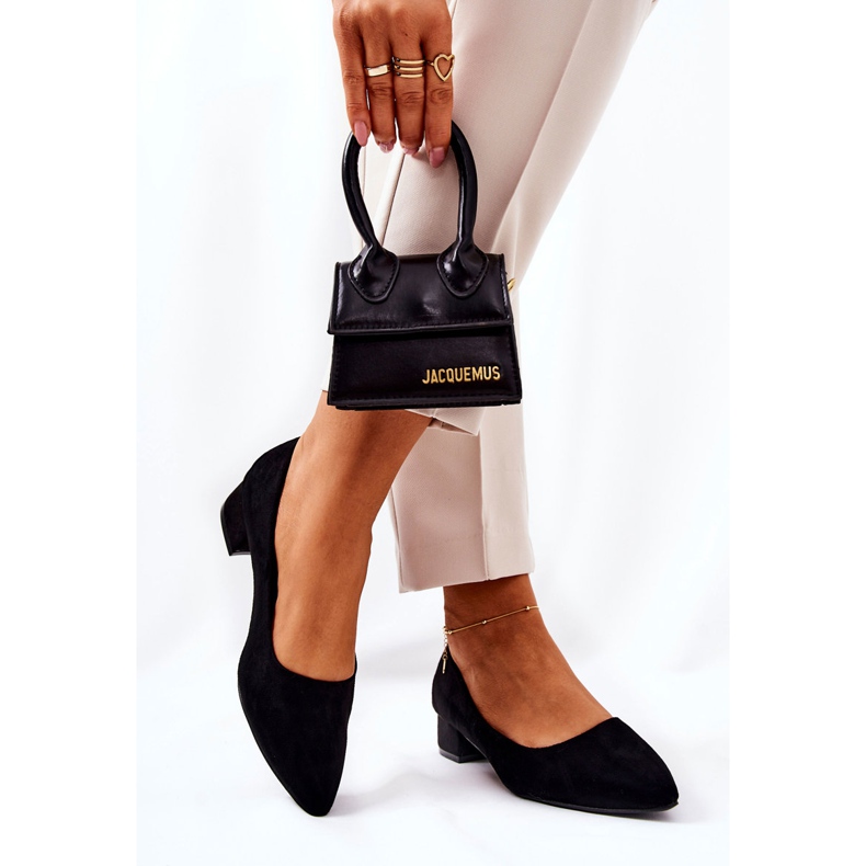 SEA Pompă clasică de damă Suede Negru Rheya 1