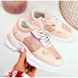 FRROCK Pantofi sport pentru copii Pink Snake Matylda roz 2